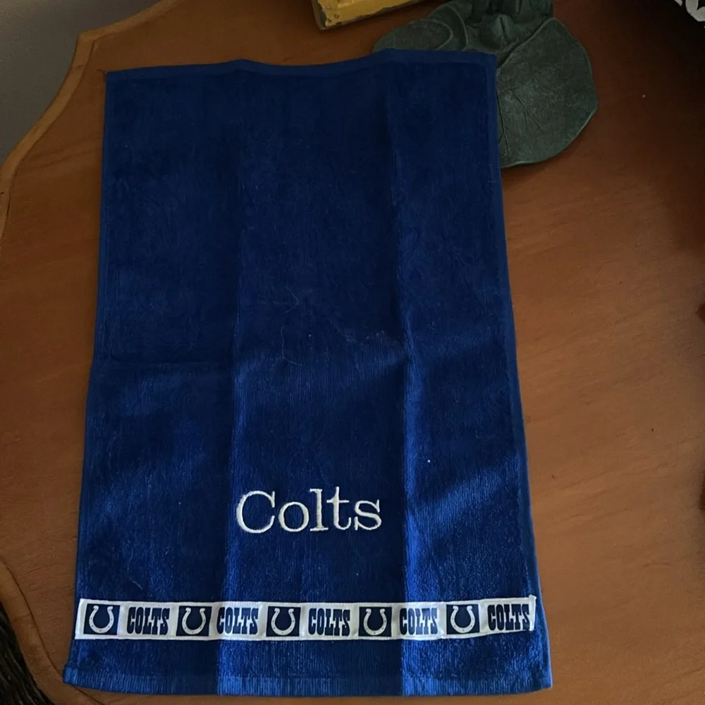 Blue Colts Fingertip Towel